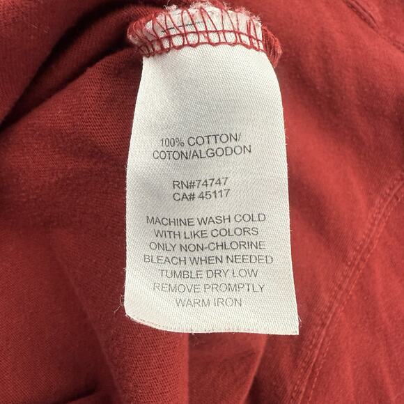 RedHead Shirt Mens XL Red Henley Long Sleeve Cotton Outdoors Hiking - Picture 9 of 10